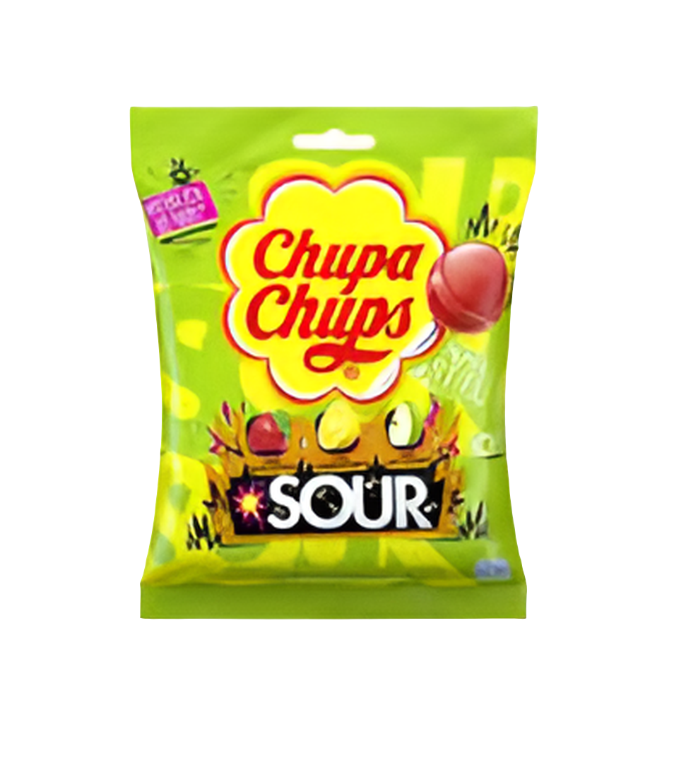 Chupa Chups Lollipops Sour 120g