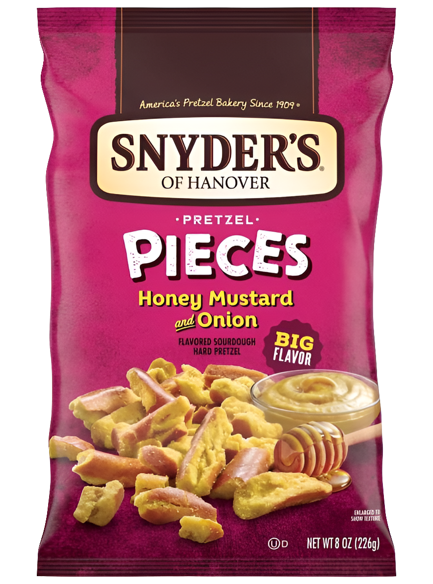 Snyders Pretzel Pieces Honey Mustard And Onion 110g