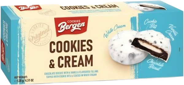 Bergen Cookies & Cream 128g