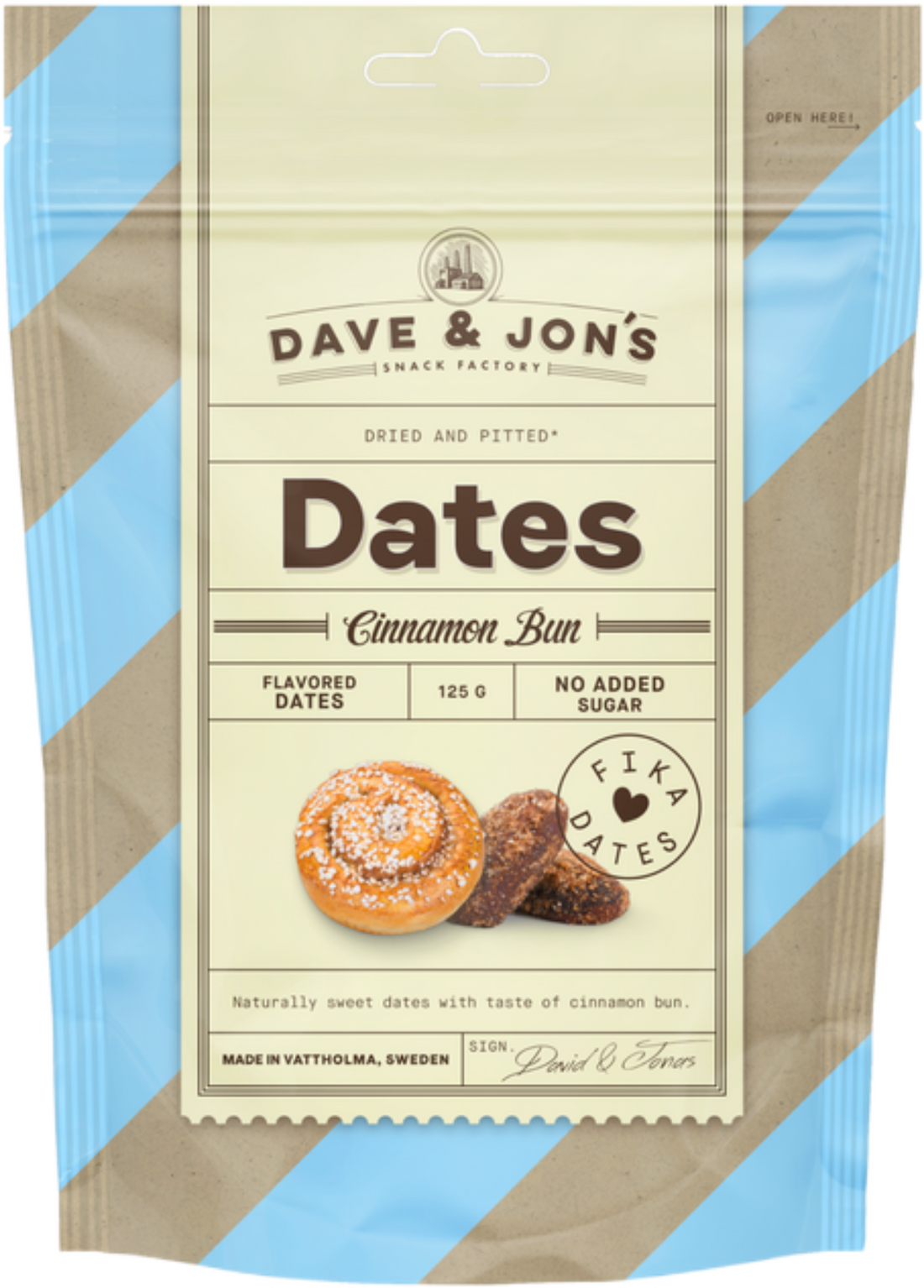 Dave & Jon's Dates Cinnamon Bun 125g