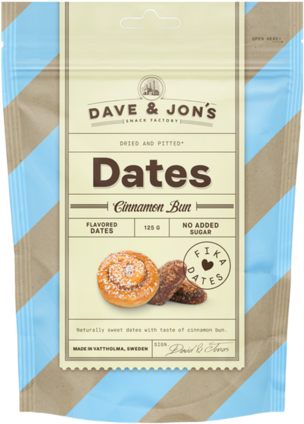 Dave & Jon's Dates Cinnamon Bun 125g