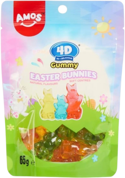 Amos 4D Gummy Easter Bunnies 65g