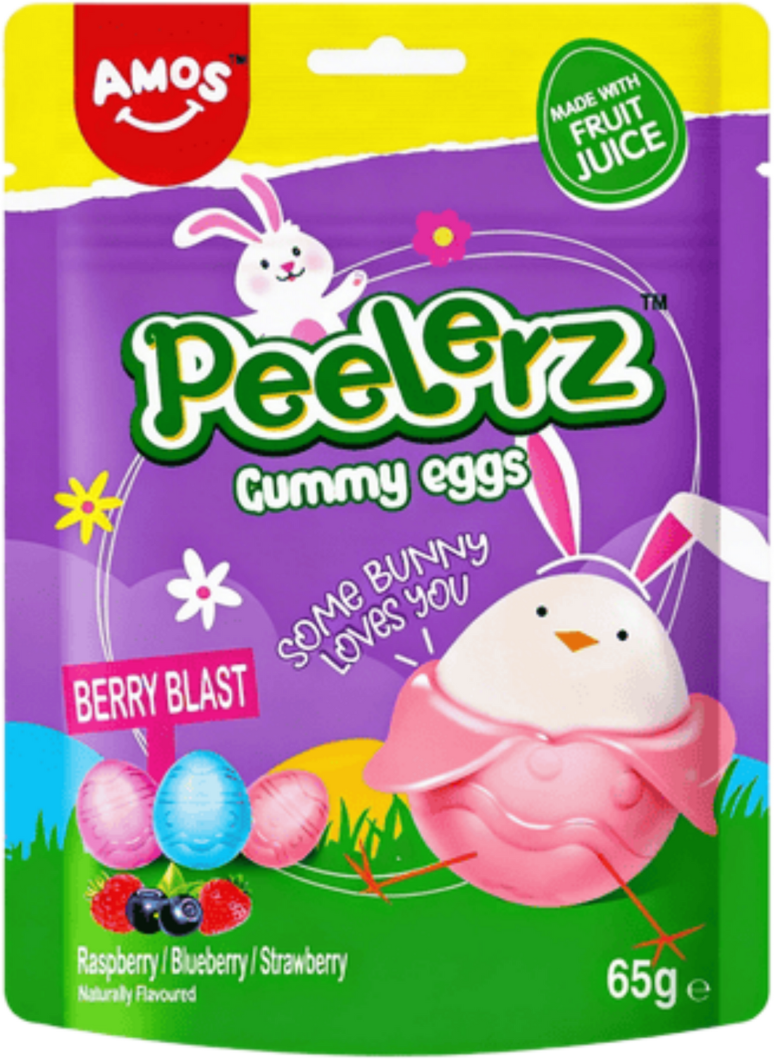 Amos Peelerz Gummy Eggs Easter 65g