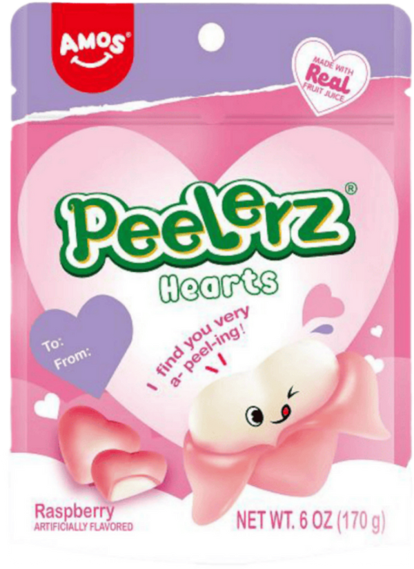 Amos Peelerz Gummy Hearts 65g