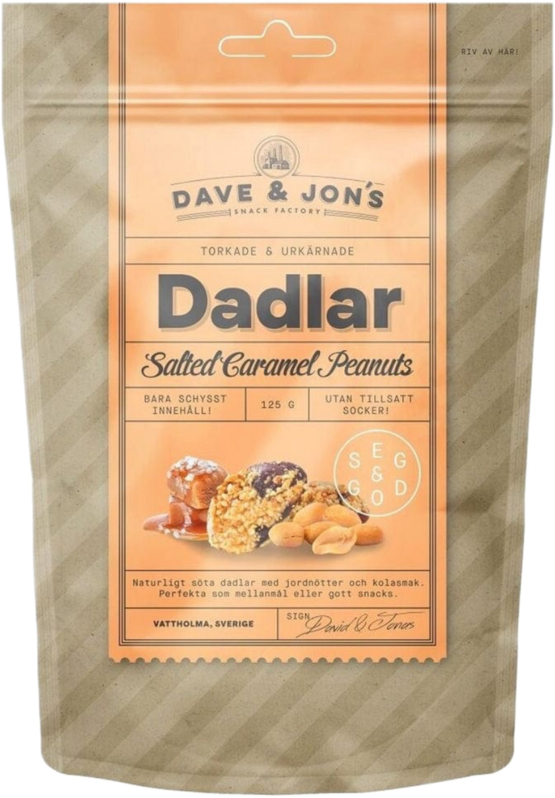 Dave & Jon's Dates Salted Caramel Peanuts 125g